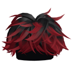 Black To Red Fluffy Middle Swept Hair