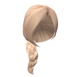 Long Curtain with Braided Side-Ponytail (blonde)