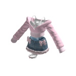 🍀Cute Off Shoulder Jacket Outfit (Pink)
