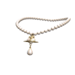 Luxury Gold Pearl Drop Necklace  